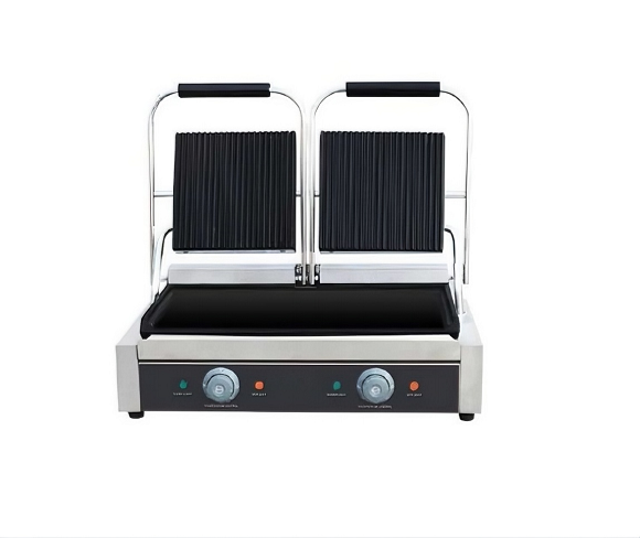 Kaesid Commercial Dual-Panini Grill | Pinggan Rata Atas &amp; Bawah 1