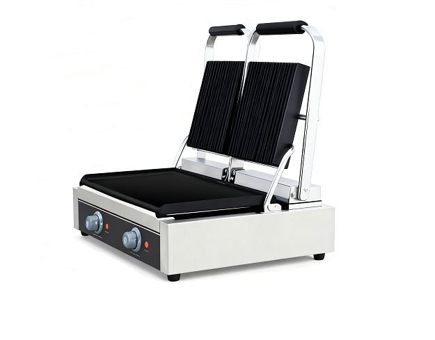 Kaesid Commercial Dual-Panini Grill | Pinggan Rata Atas &amp; Bawah 3