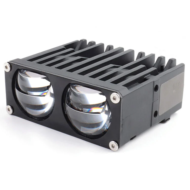 Matrix LED Light Car Grill Light Dual Laser Lens 3000K High Low Beam Car Grill Light Biled Projector Lens 1