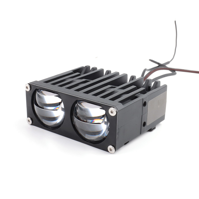 Matrix LED Light Car Grill Light Dual Laser Lens 3000K High Low Beam Car Grill Light Biled Projector Lens 2