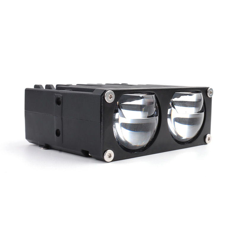 Matrix LED Light Car Grill Light Dual Laser Lens 3000K High Low Beam Car Grill Light Biled Projector Lens 3