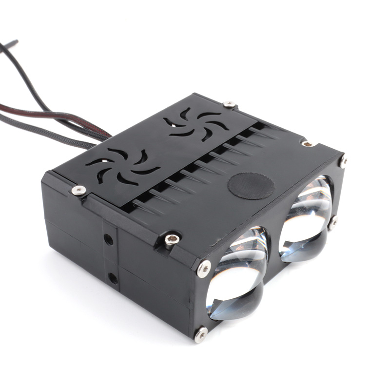 Matrix LED Light Car Grill Light Dual Laser Lens 3000K High Low Beam Car Grill Light Biled Projector Lens 5