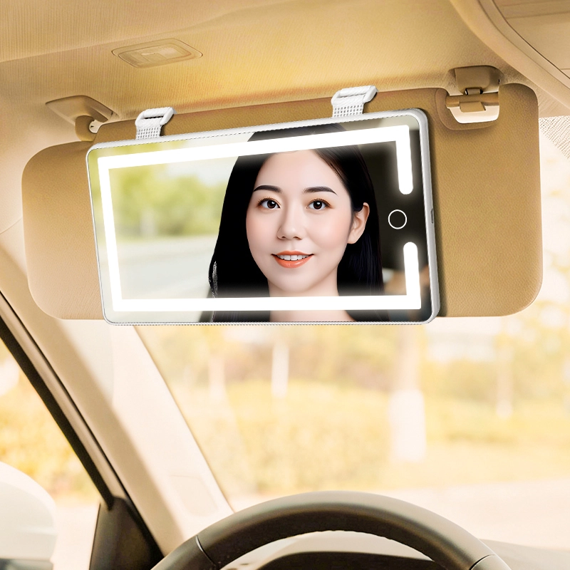 Hot-selling cosmetics Espejo Con Luz LED light mirror car accessories sun visor dressing table rearview mirror with LED light 1