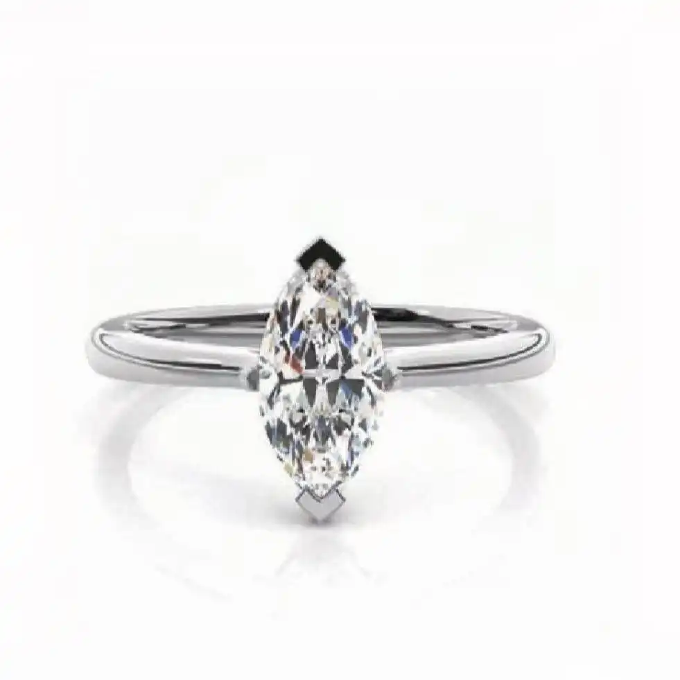 MESSI JEWELRY CUSTOMIZE 9K MARQUISE SOLITAIRE RING 1