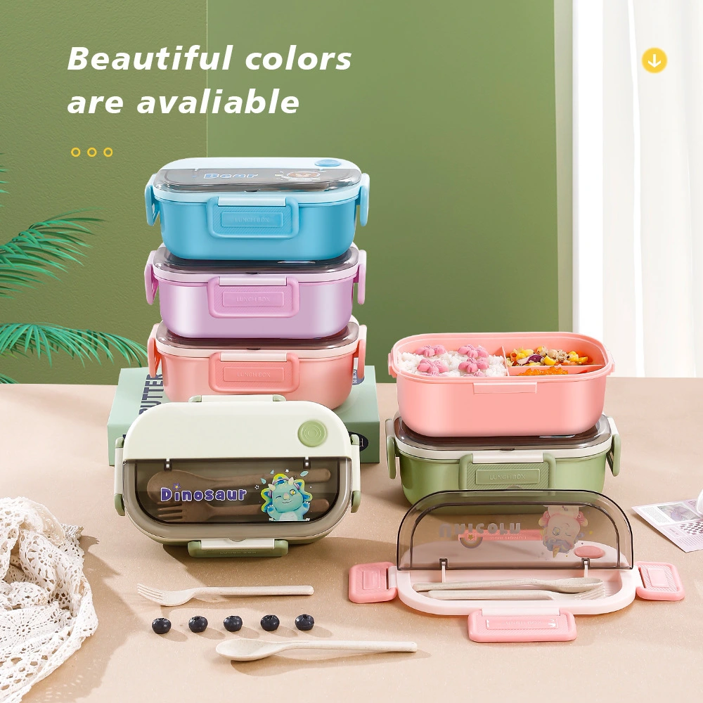 Hongxing Microwave Safe Lunch Box Containers, Cartoon Cute Student Lunch Box Set 1