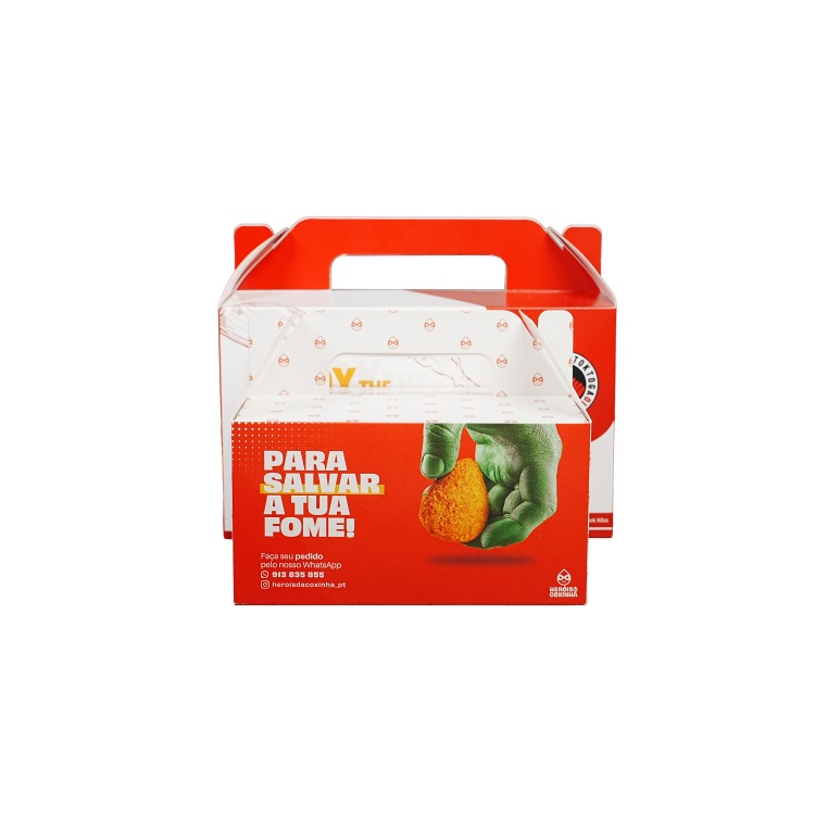 WELM Customized Logo Environmental Fast Food Grade Korean Fried Chicken Handheld Paper Box 6