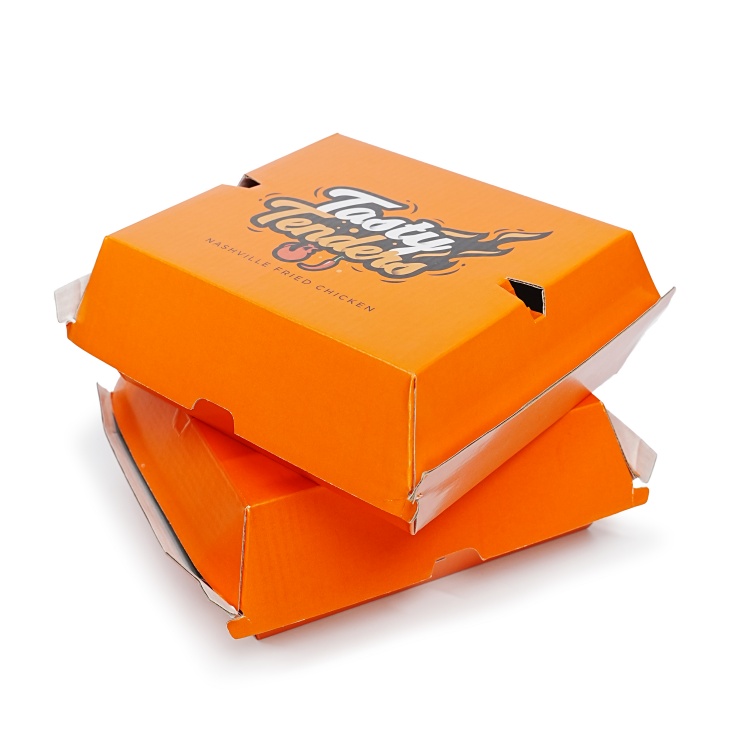 WELM Customized Logo Eco-friendly Recyclable Fast Food Take Out Hamburgers and French Fries Paper Box 4