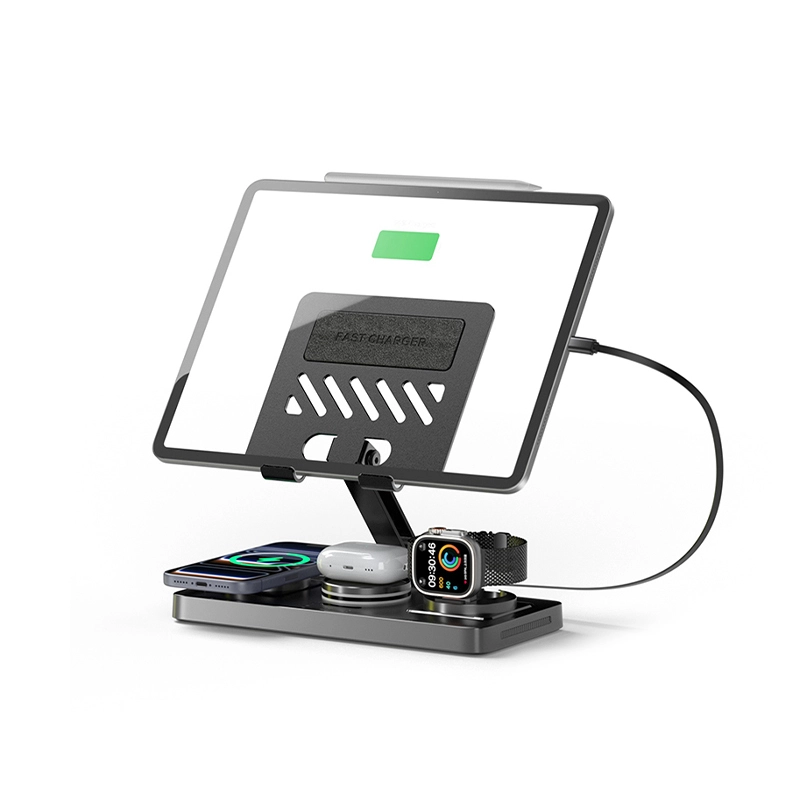 Chargeur sans fil multifonctionnel rotatif et pliable : une solution unique pour recharger plusieurs appareils 1