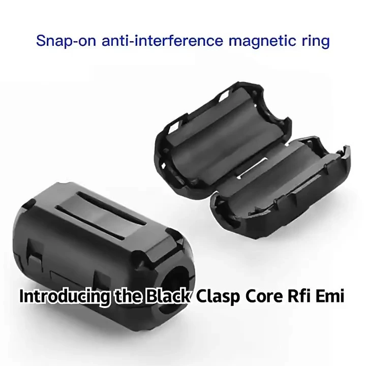 Cilindro de ferrita redondo para estabilidad del cable de alimentación.