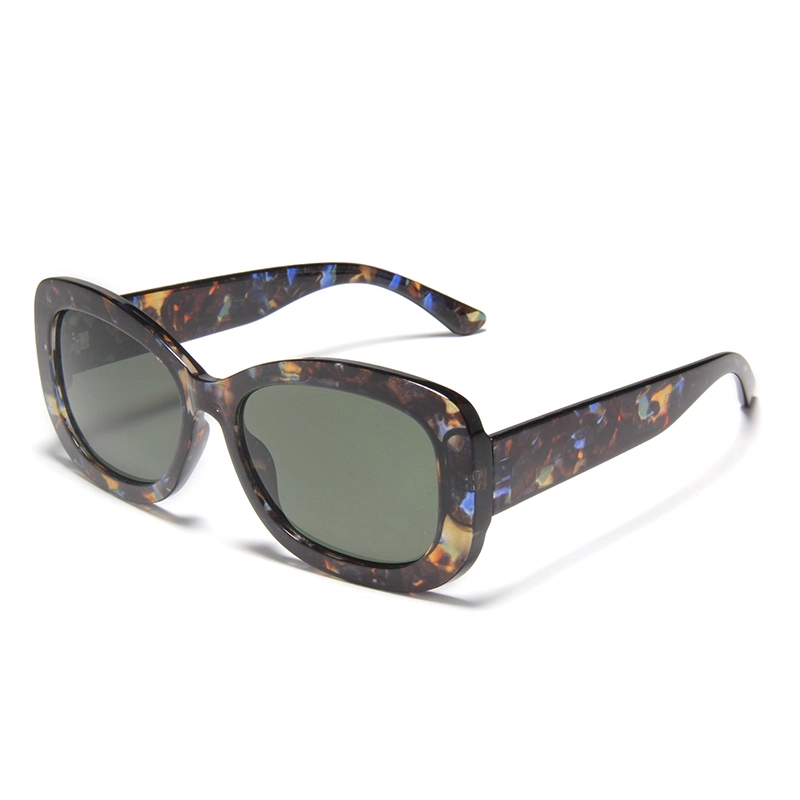 Gafas de sol cuadradas extragrandes S47370 con montura texturizada, diseño de carey, con protección UV400. Fabricante OEM ODM. 1