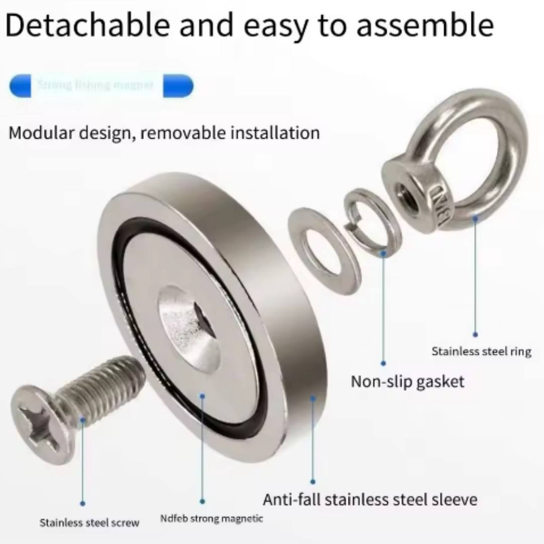 High-strength pot magnets (cup magnets) with steel shell, neodymium/ferrite core. Strong pull force, countersunk hole, RoHS compliant. Ideal for industrial mounting, door stops, magnetic fixtures. Custom sizes available.