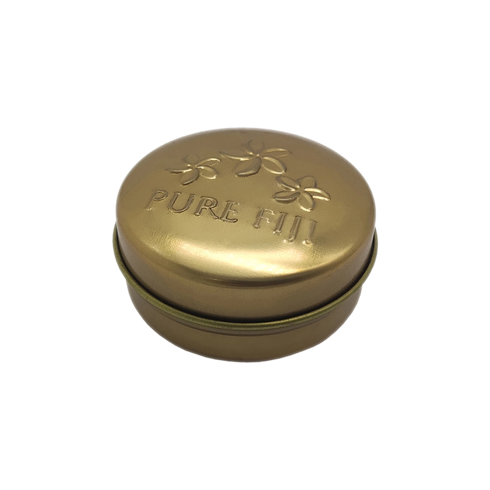 Caja de lata redonda para cosméticos, pequeña lata redonda vacía, contenedor para perfume sólido 1
