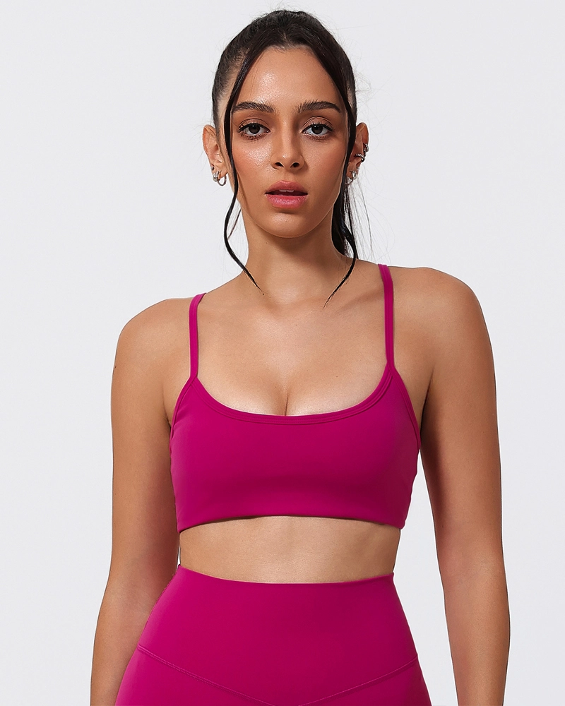 Custom Yoga Bra Manufacturers Double-Strap Back-Enhancing Fitness Bra For Wom Jogging Training NY522 1