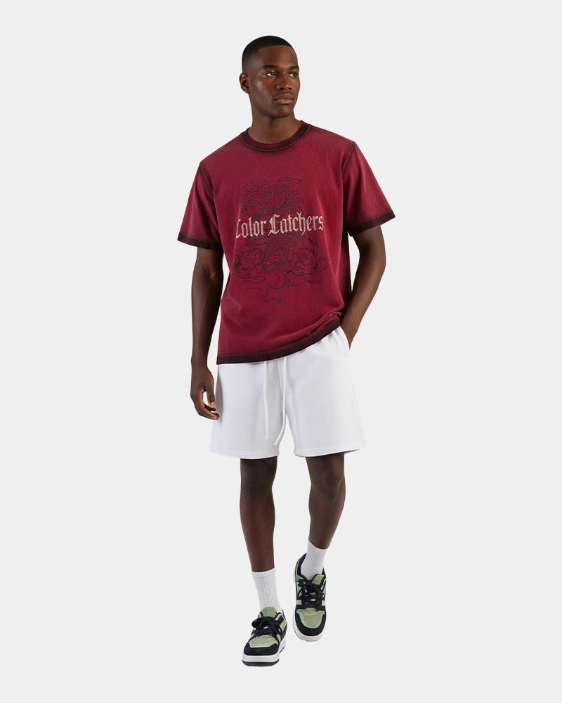 Custom Clothing Manufacturer Digital Printing Graphic Acid Wash Crewneck 230g Cotton T Shirt 1