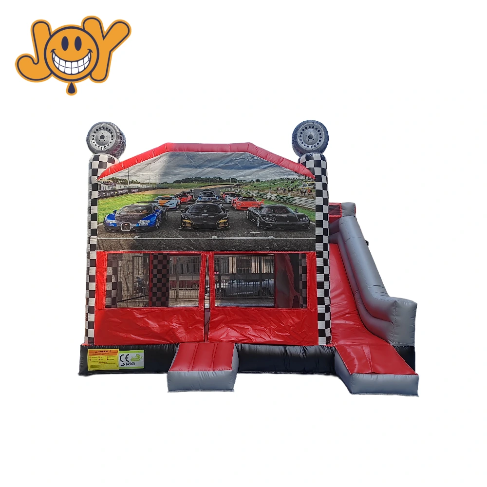Automobile Race-Theme Commercial Bounce House Slide Combo For Sale 1