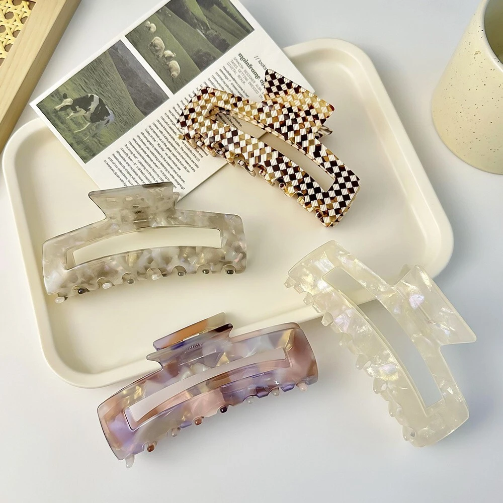 Acetate hair claws, updo hair accessories for women, shark clip 1