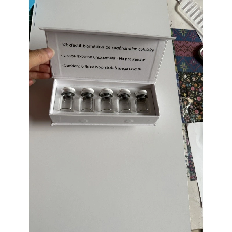 Custom Magnet Cardboard Cosmetic Medicine Glass Vials Peptide Box and Labels 1