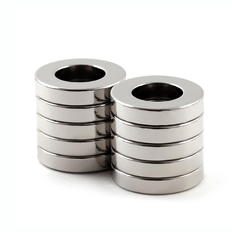 ring neodymium magnets, countersunk neodymium magnets, neodymium ring magnets, pot magnets with countersunk hole, round ring magnets, heavy duty countersunk magnets, neodymium mounting magnets, industrial ring magnets
