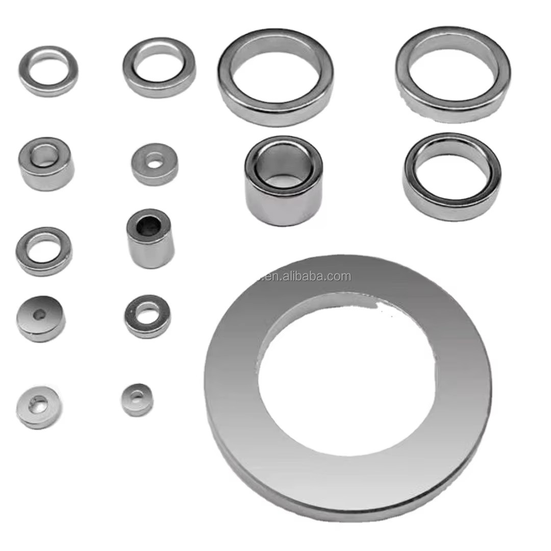 ring neodymium magnets, countersunk neodymium magnets, neodymium ring magnets, pot magnets with countersunk hole, round ring magnets, heavy duty countersunk magnets, neodymium mounting magnets, industrial ring magnets