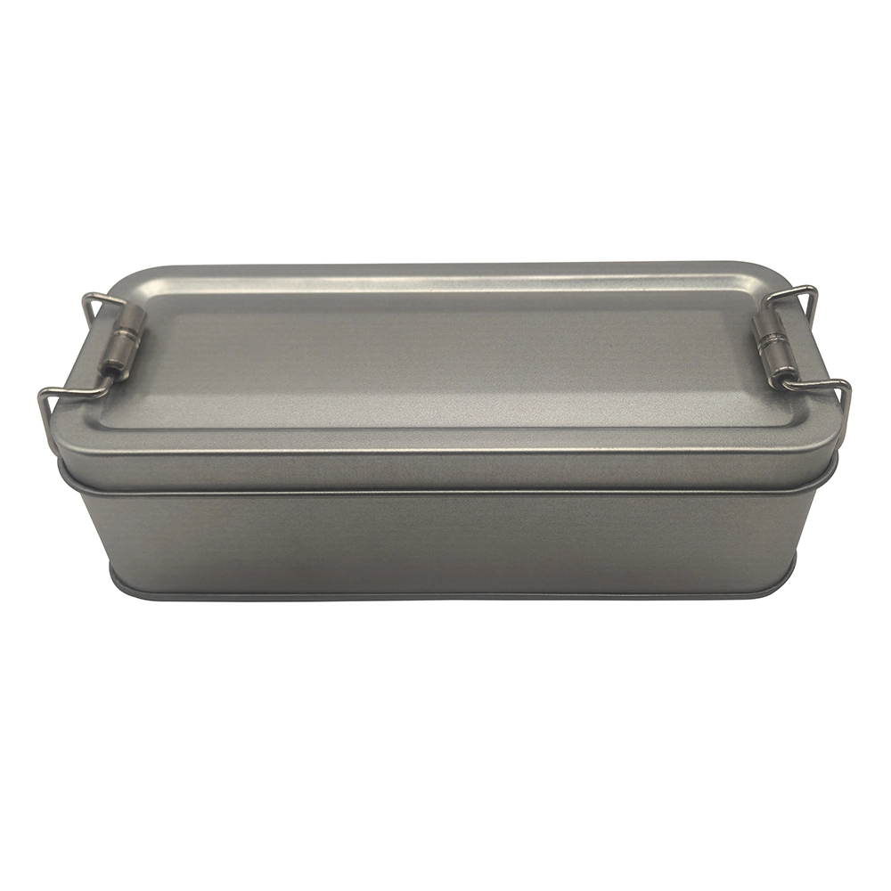 Rectangle Cookie Tin with Carry Handle | Hand-Carry Rectangular Biscuit Gift Box 1