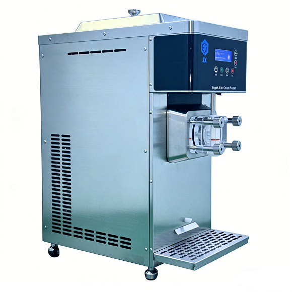 Máquina de Sorvete Manual Kaesid com Dois Tanques | Máquina Comercial de Mesa para Dois Sabores 2