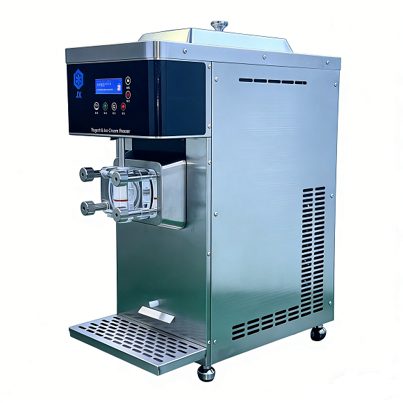 Máquina de Sorvete Manual Kaesid com Dois Tanques | Máquina Comercial de Mesa para Dois Sabores 3