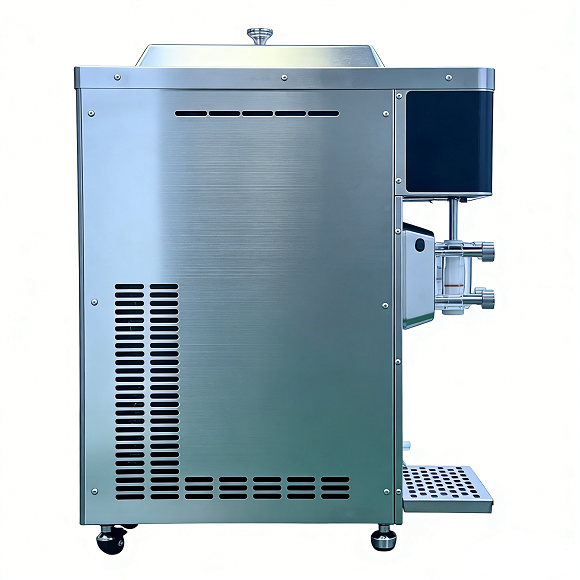 Máquina de Sorvete Manual Kaesid com Dois Tanques | Máquina Comercial de Mesa para Dois Sabores 4