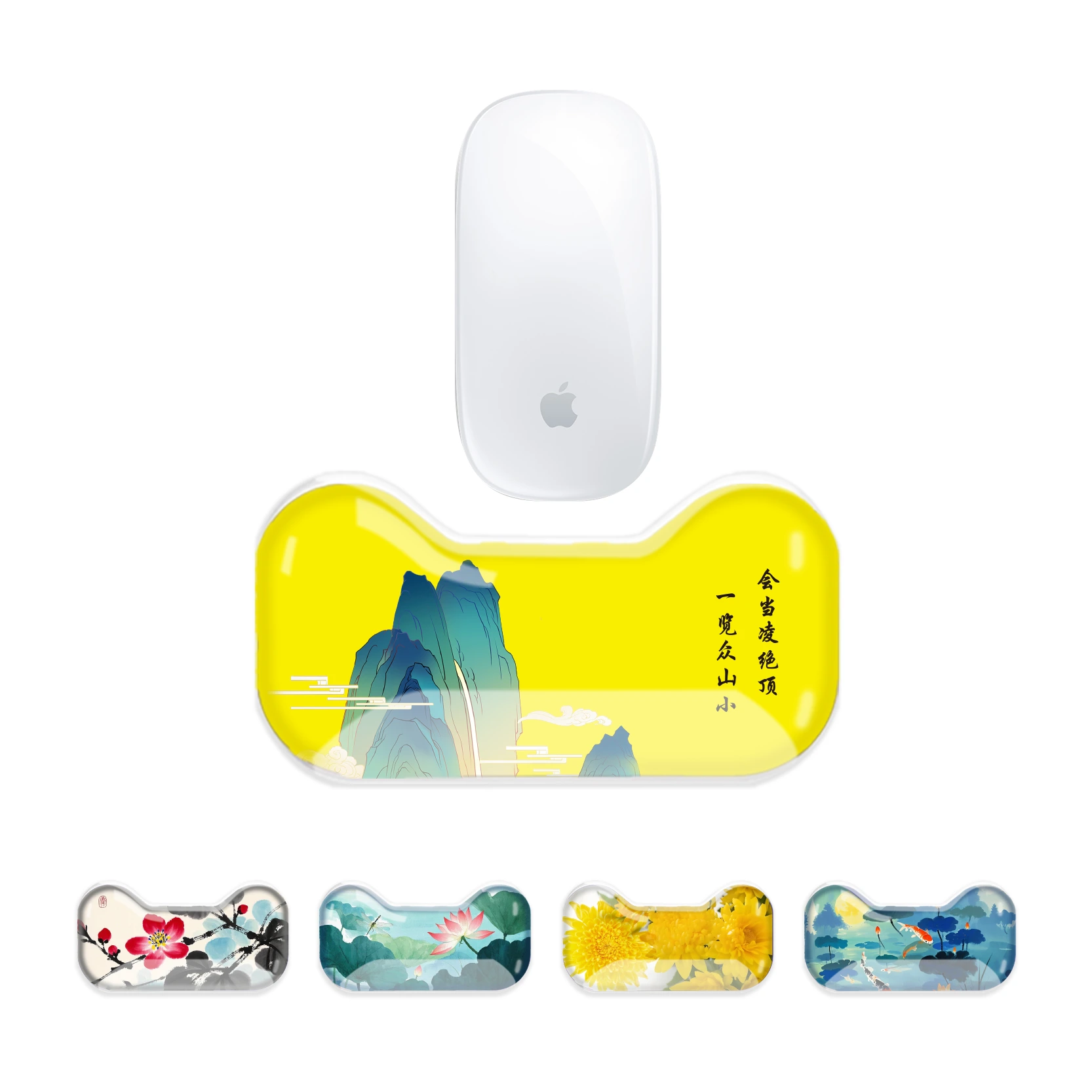 KLW-4064T Custom printing Wrist Rest for Mouse, Ergonomic Crystal gel Wrist Cushion Support Pad, Mouse Wrist Pad with Non-Slip PU Base for Typing Pain Relief, Office, Home, Gaming, Computer 1