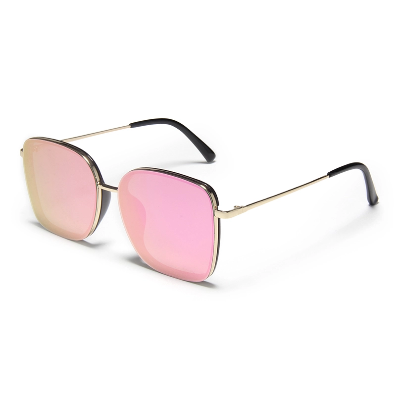 S25387 Nuevas gafas de sol cuadradas extragrandes con montura metálica bicolor para mujer, gafas de sol con degradado, gafas de lujo con protección UV400 1