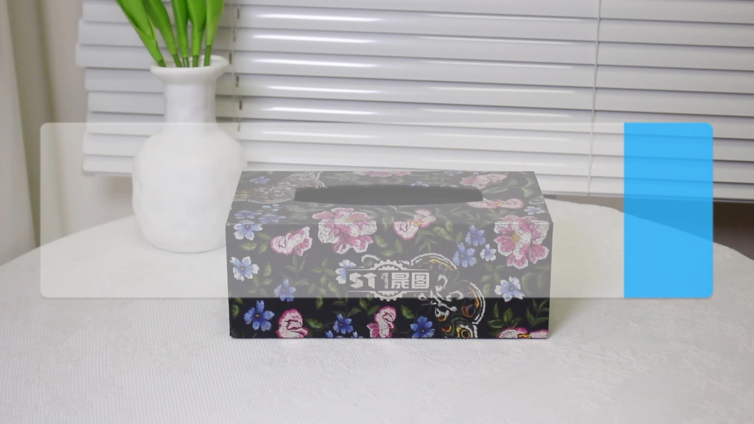 CF Tissue Box Door Gift Luxury High-end Logo Magnetic Book Shape Cardboard Foldable Gift Box 1
