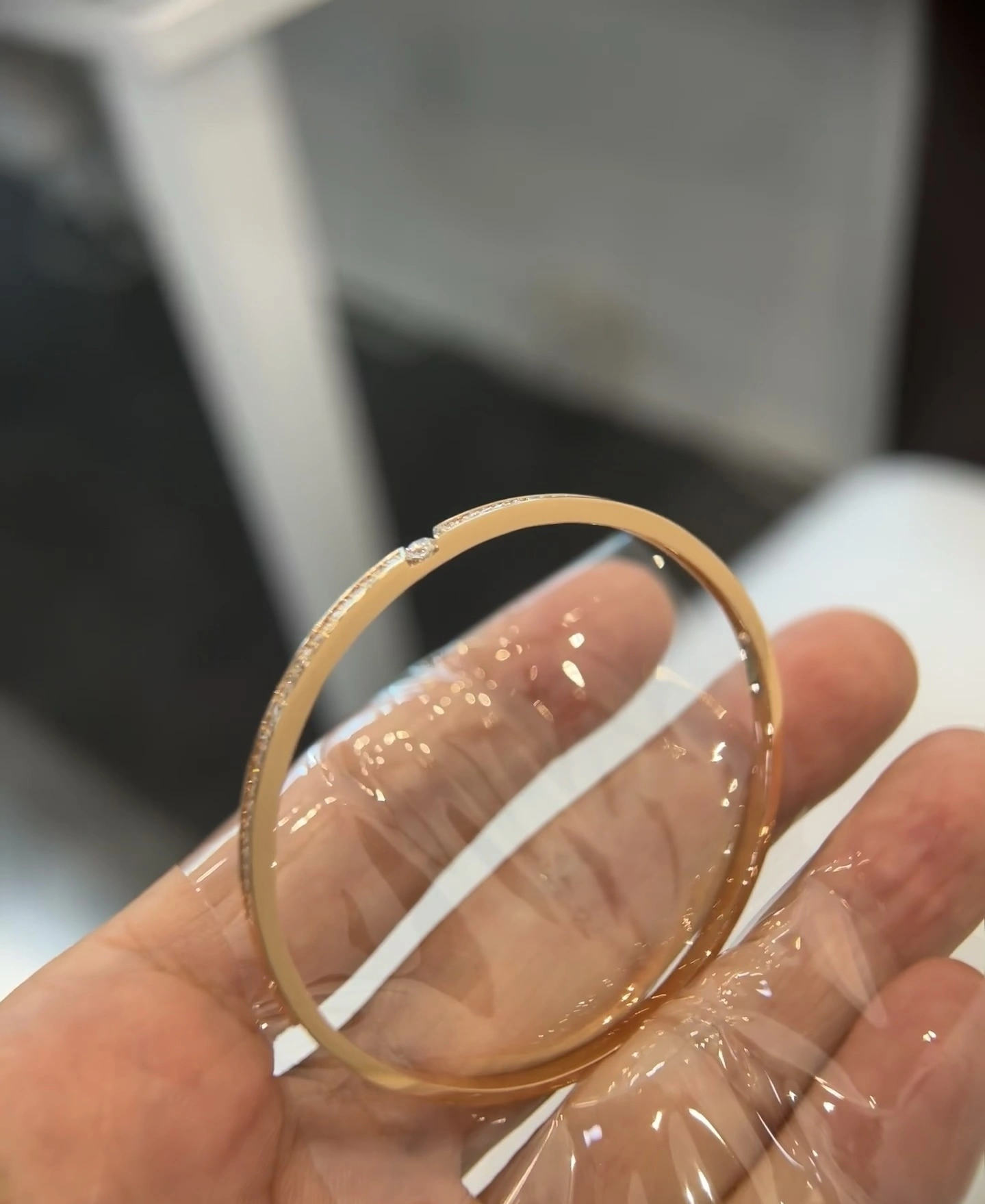 18K Lab Diamond Bracelet Hard full diamond bracelet with IGI certification 1