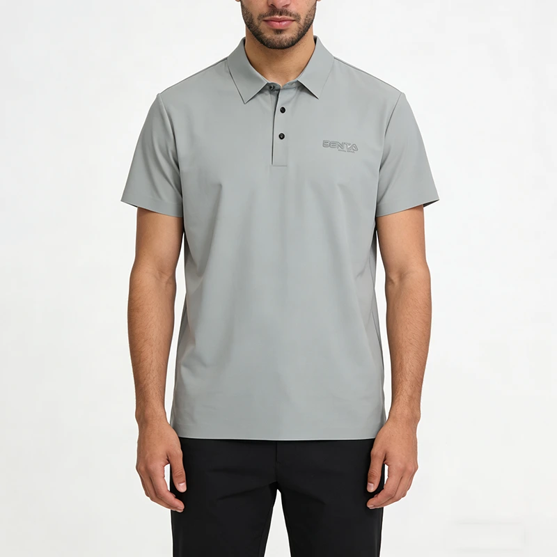 Polo T-Shirts Short Sleeve Mens Cotton Casual Workwear Top 1