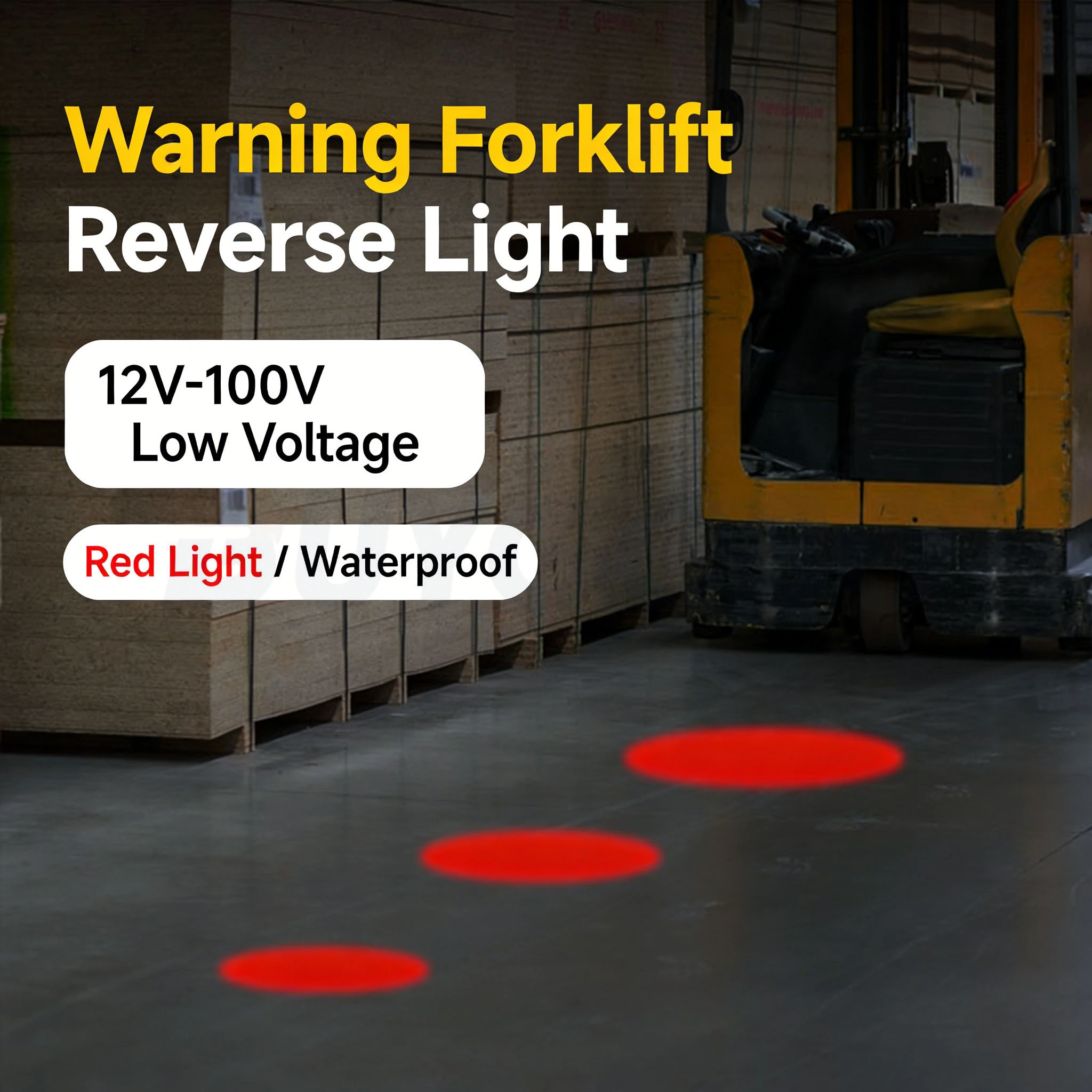 Luz de advertencia de marcha atrás de la carretilla elevadora 1