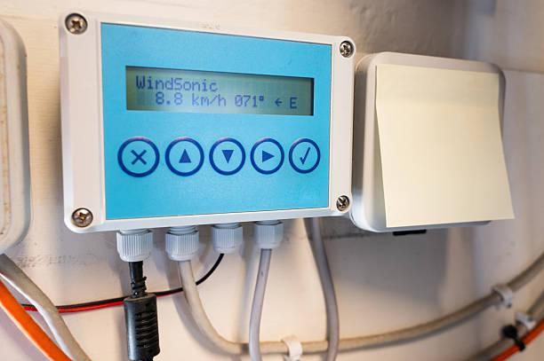 A close-up of a turbidity sensor control unit