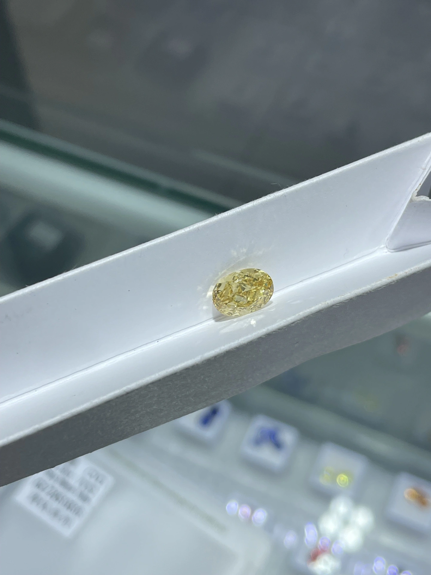 Fancy Intense Yellow Lab Grown Oval Cut VVS2 Clarity Diamond 2.58ct 1