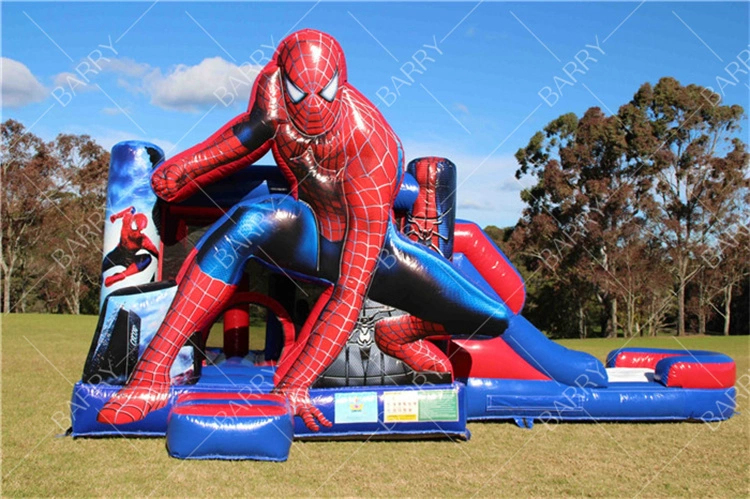 قلعة نطاطة بتصميم جديد، بيت نطاط قابل للنفخ على شكل سبايدرمان، قلعة نطاطة للأطفال 1