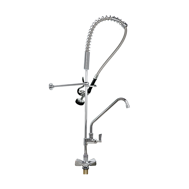 47 Inches Commercial Kitchen Faucet Brass Pre Rinse Spray Kitchen Sink ...