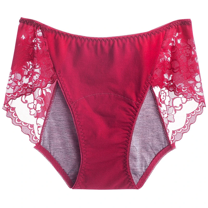Panties Factory 3-Layer Lace Period Panties Leakproof Low Waist 9711# 1