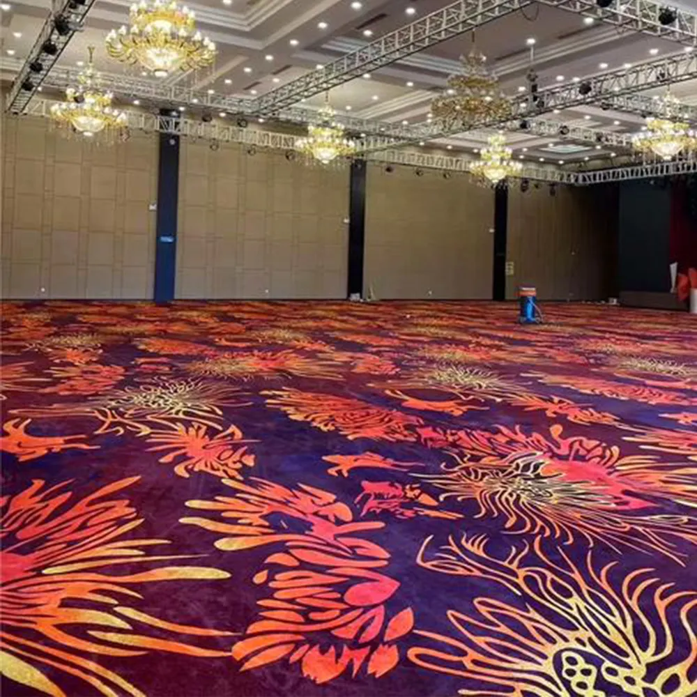 Alfombra Axminster de diseño personalizado para habitaciones de hotel o pasillos de áreas públicas. 1