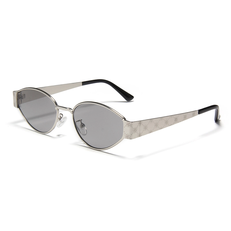 S97106 Gafas de sol estilo ojo de gato vintage con montura metálica estampada, estilo retro de alta gama, antirreflejos, con protección UV400, para Europa y Estados Unidos. 1