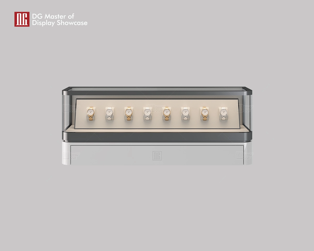 Kabinet dinding jam tangan mewah yang direka bentuk baharu oleh DG Display Showcase 1