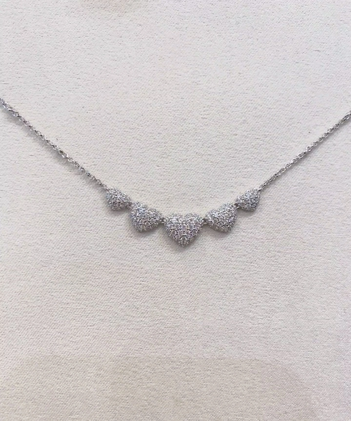 18K Lab Diamond Necklace small diamond heart-shaped necklace with IGI certification 1