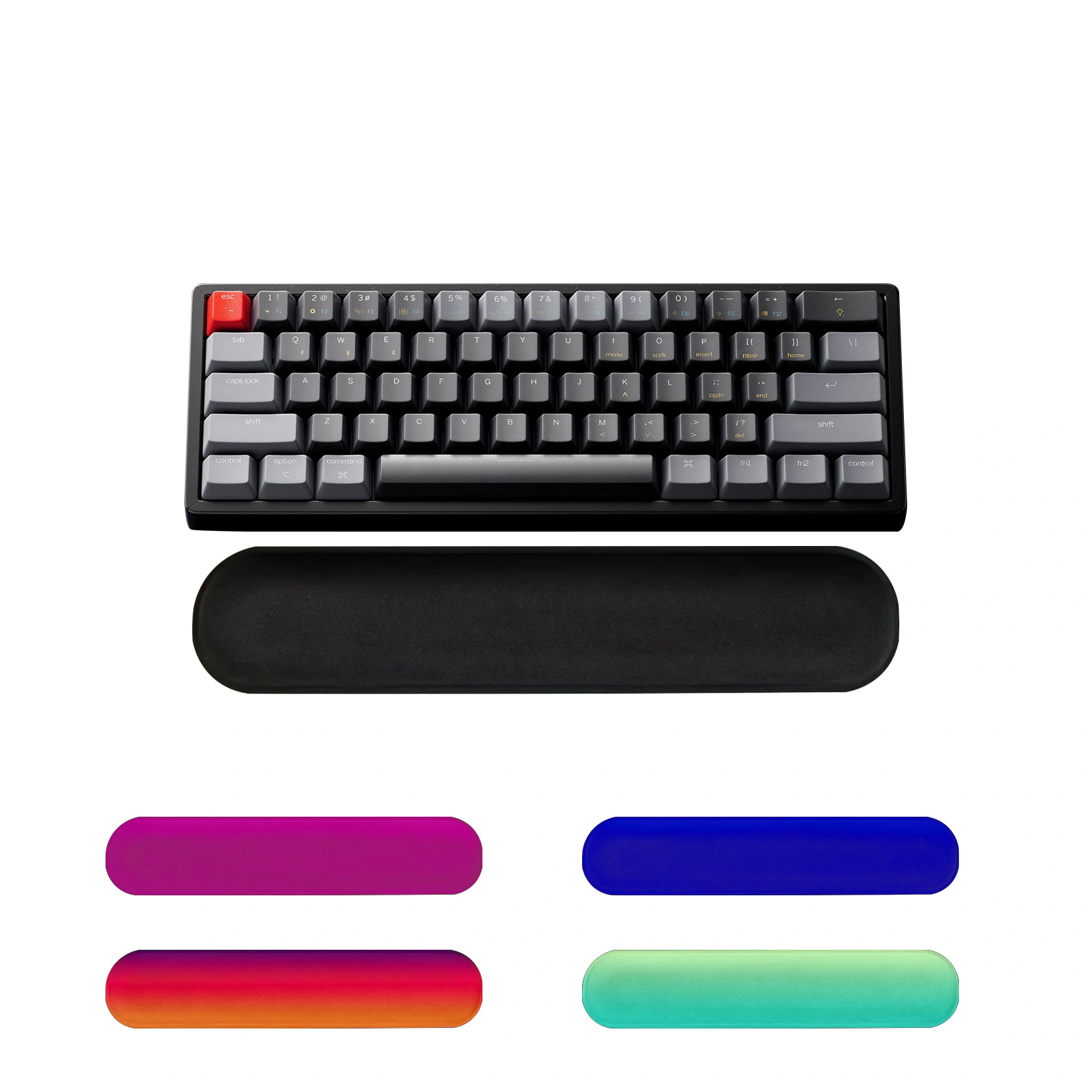 Reposamuñecas para teclado KLJ-5075F de espuma viscoelástica con impresión personalizada | Compatible con patrones IP con superficie de tela suave y sedosa *440 × 80 × 22 mm | Soporte adaptable para una escritura cómoda durante todo el día* 1