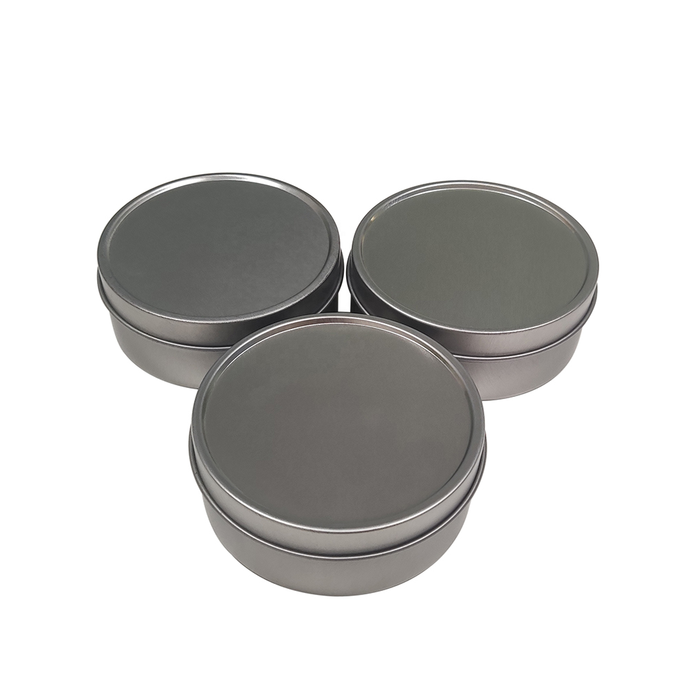 Круглая жестяная коробка для скрепок с прозрачным окошком. 4