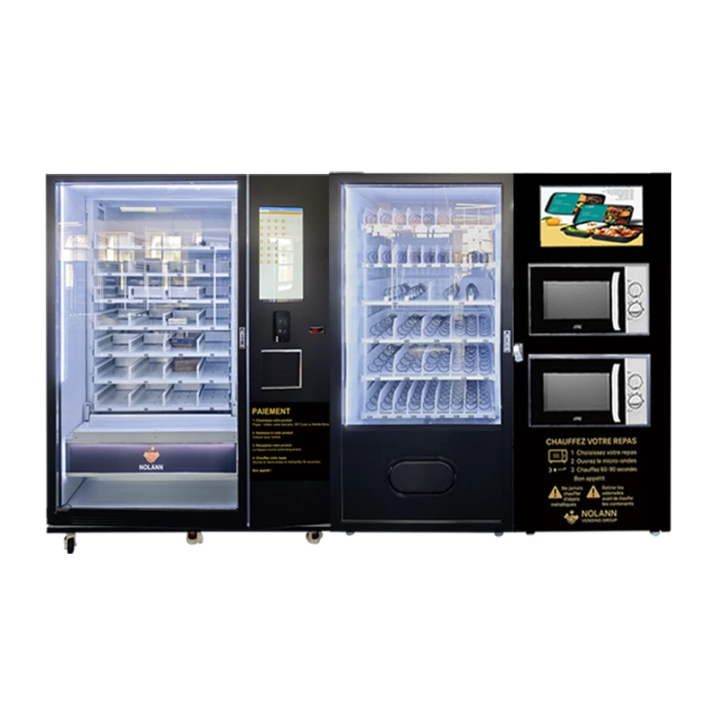 Customizable food vending machine with dynamic pricing, remote control, and intelligent expiration management for efficient 24/7 operations and increased sales.