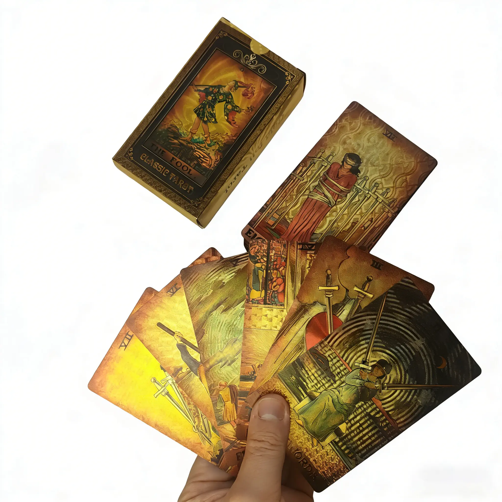Barajas de Tarot Clásicas Premium con Lámina Dorada | Cartas de Tarot Personalizables de la Fábrica de Guangzhou de 5000 m² (Est. 2012) 1