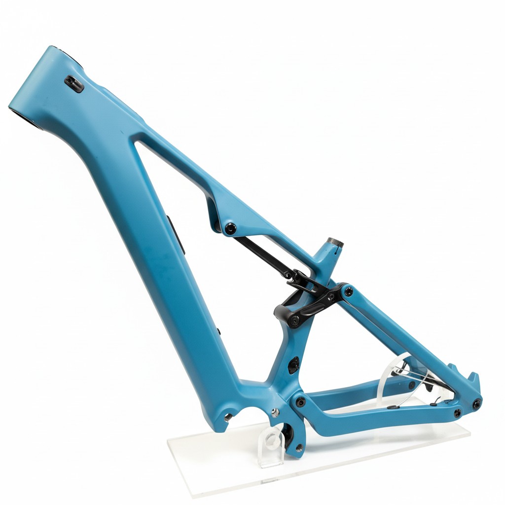 Quadro de carbono para bicicleta elétrica SZZSBIKE CEF69 29ER com motor Bafang M560/M510, 48V 835wh, suspensão total, freio a disco, leve e com acabamento fosco. 2
