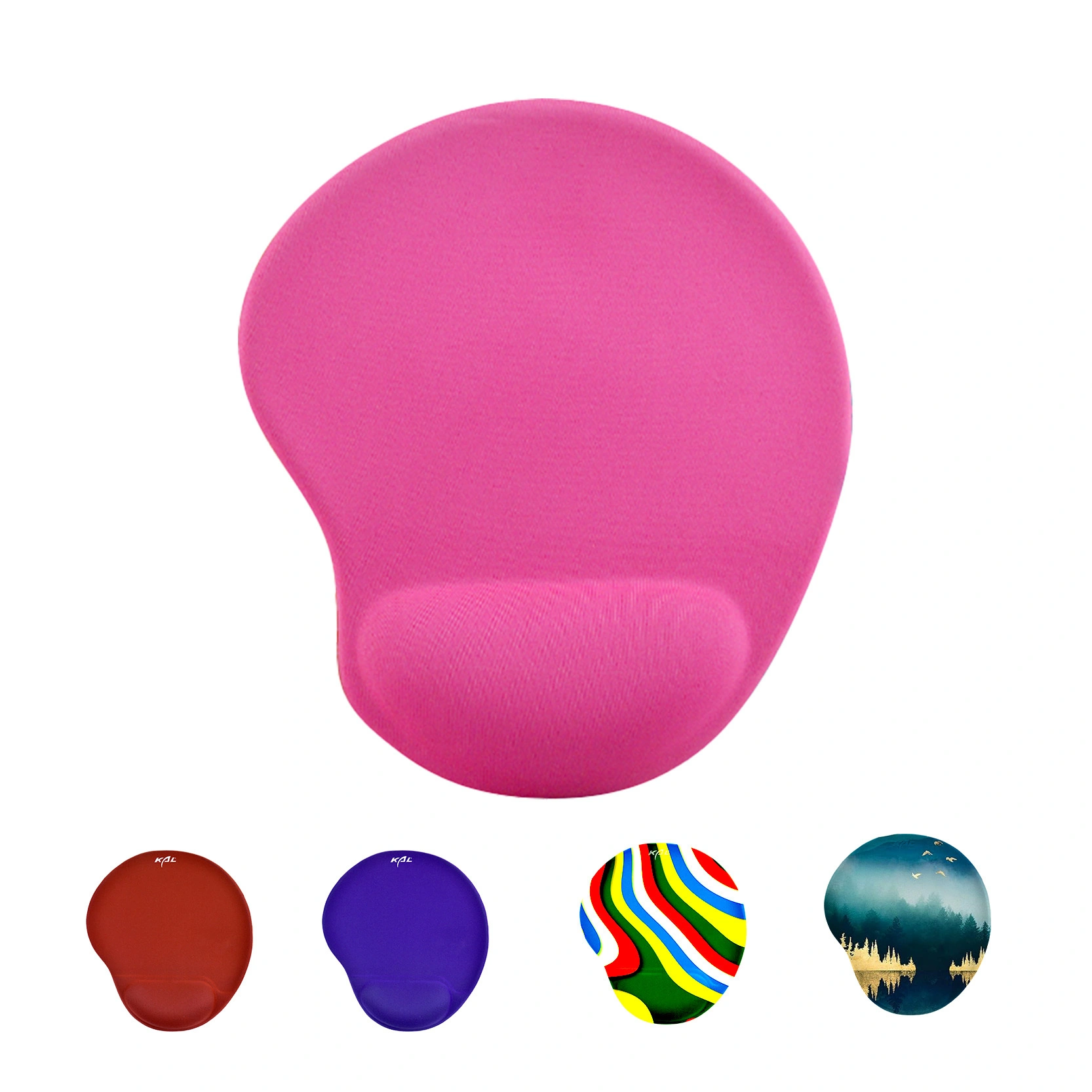 KLH-3001F Custom Logo Printed Ergonomic Mouse Pad with Memory Foam Wrist Support 230×205×22mm | Branded Comfort for Computer, Home & Office 1