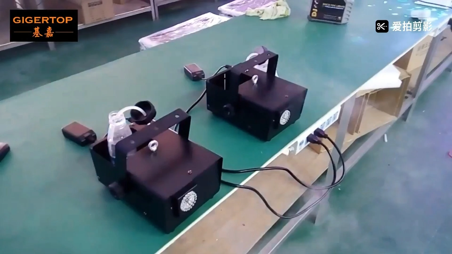 900W LED DMX Smoke Machine with Blue Light | Mini Portable Fogger for Stage, Club, and Halloween Party Effects 1