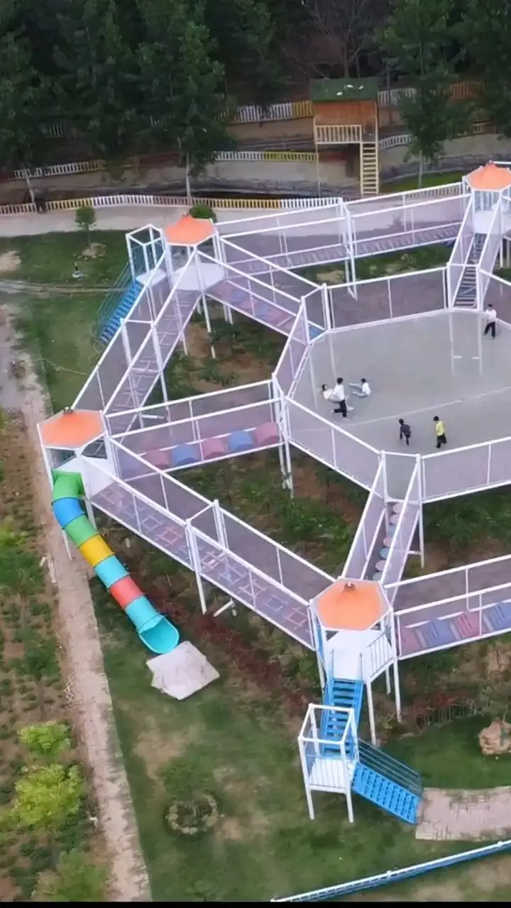 Hexagon Magic Net: Модное игровое оборудование без электропривода для открытых парков и семейных зон отдыха. 1